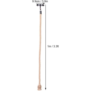 Lampa wisząca w stylu vintage z liny konopnej 1m [22250000728]